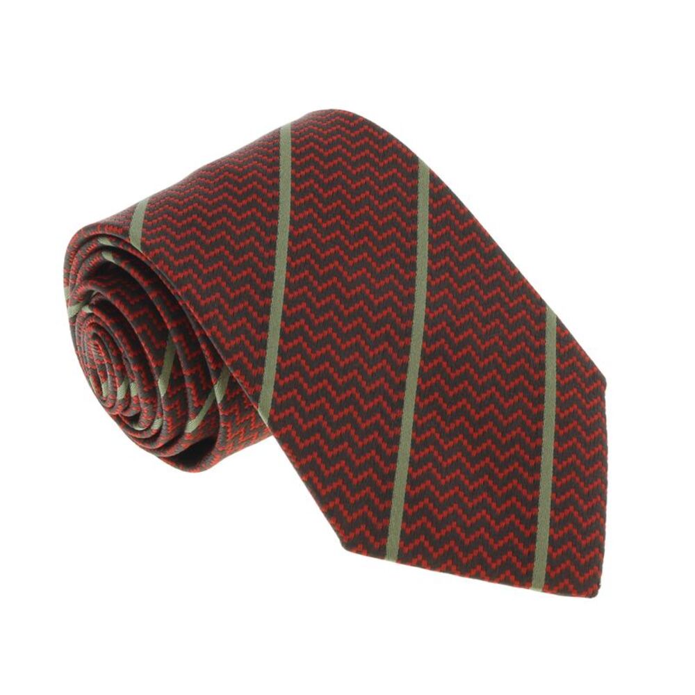 Missoni U5469 Red/Gold Sharkskin 100% Silk Tie